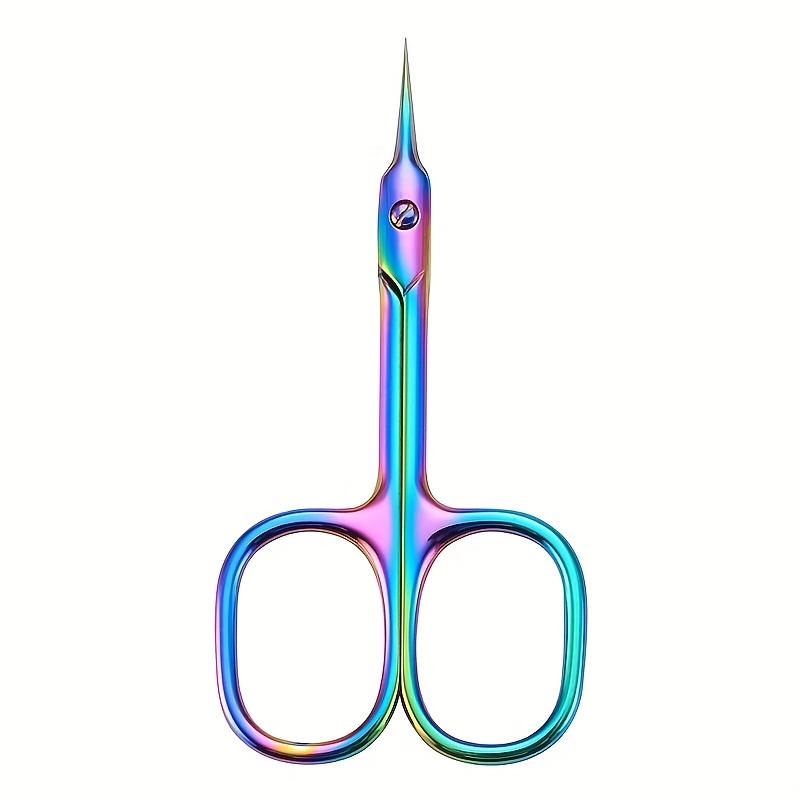 1/2 pcs Precision Stainless Steel Cuticle Scissors - Comfort Grip, Easy-to-Use Nail Care Tool for Home & Salon Use
