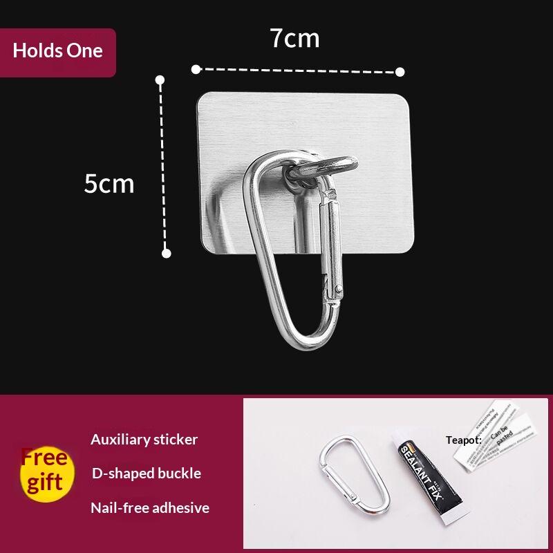 Heavy Duty No Drill Adhesive Stainless Steel Hooks Ceiling Hangers for Lanterns Hanging Plants Bathroom Storage