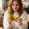 Decompress Toys with Sour Pickles Shape Fidget Toy Soft Elastic Slow Rebound Stress Relief Toy for Prank Funny Prop