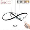59W Tricolor Changeable Bedroom Office Hanging Lamp Living Room Decoration Suspension Lamp LED Modern Pendant Light