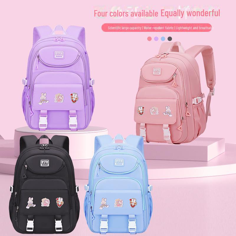 Large Capacity Backpack for Junior and Senior High School Students, Girls, Grades 3-6-9 with Burden-Reducing Design