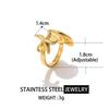Ozean-Stil Goldstern Verstellbarer Edelstahlring für Damen
