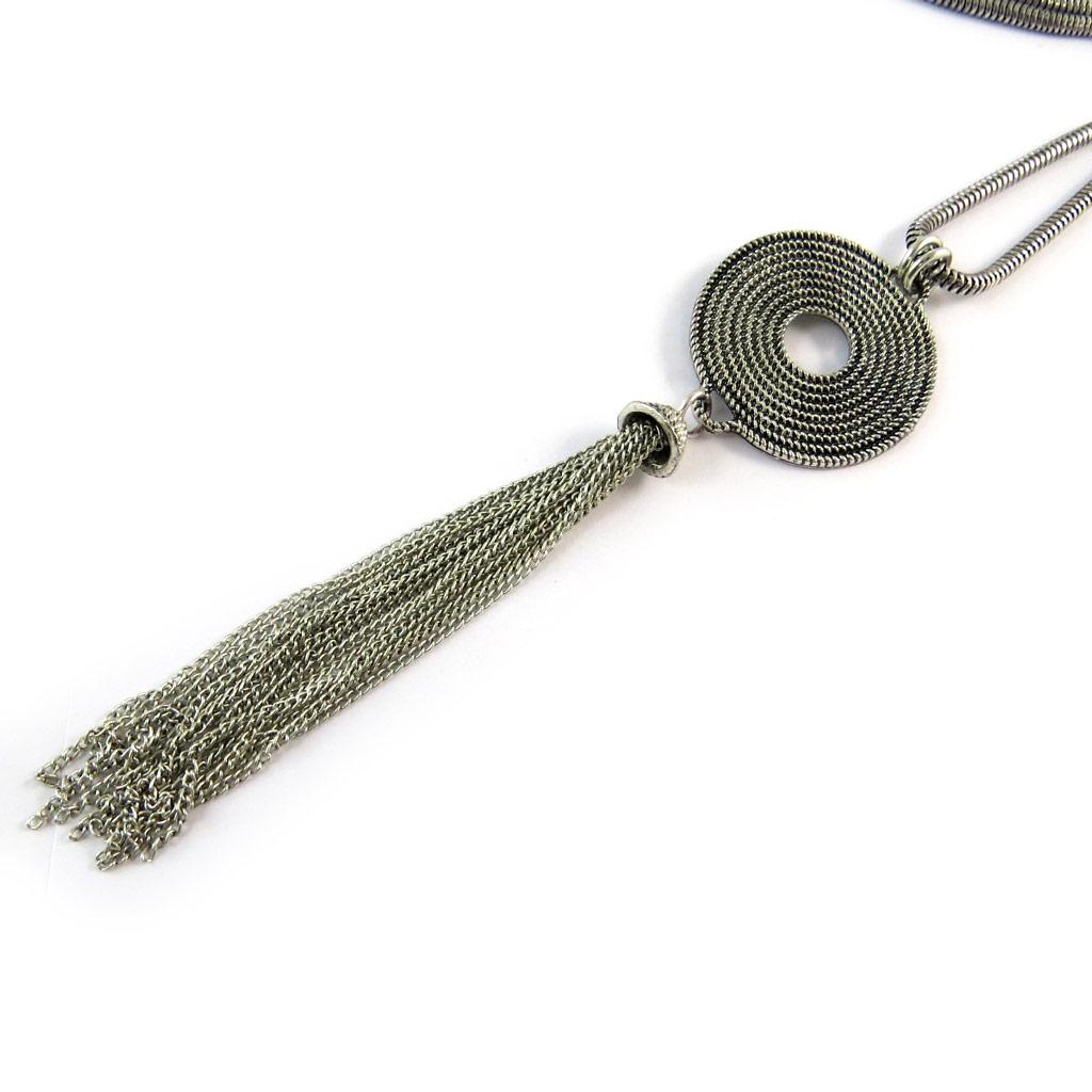 Les Trésors De Lily [N8834] - Halskette 'Kilimandscharo' silberblau