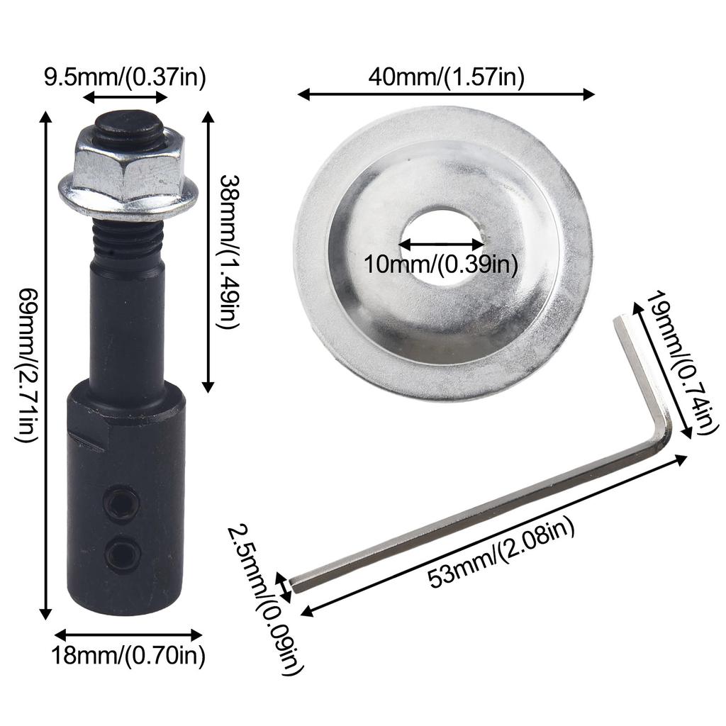 1 Set Spindle Adapter For Grinding Polishing 5-16mm Shaft Motor Bench Grinder Grinding Wheel Connecting Shaft Spindle Adapter