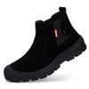 Men's Safety Shoes: Anti-Smash, Anti-Puncture, Anti-Scald, Non-Slip, Suede, Comfortable Rubber Sole