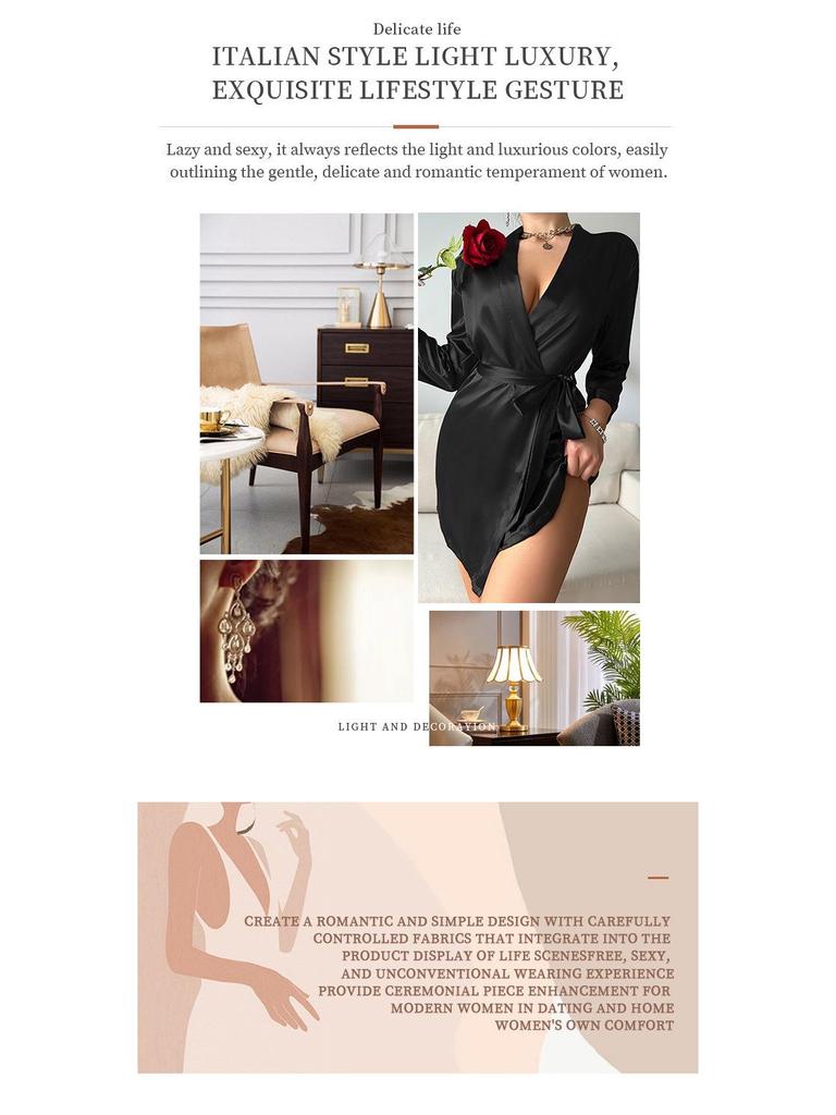 Damen Eisseide Spaghetti-Träger Sommer Jumpsuit Nachthemd