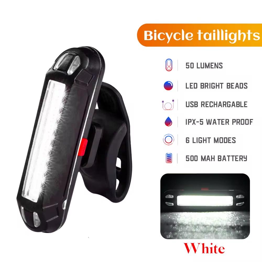 

Bike Taillight Bicycle Lighting Rechargeable Bicycle LED Light Rear Lamp Cycling for Road MTB Helmets Easy to Install for Safety