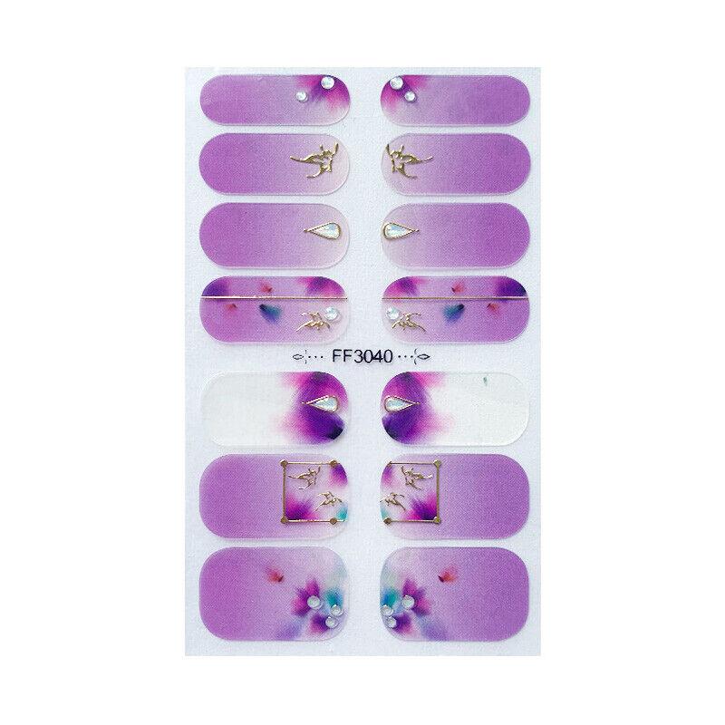 3D Butterfly Nail Sticker Full Wraps Foils Waterproof Nail Polish Decals DIY AU