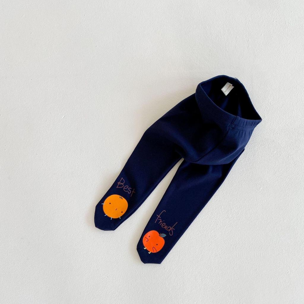 Colanți de bumbac cu flori drăguțe de desene animate pentru bebeluși, toamna 2024