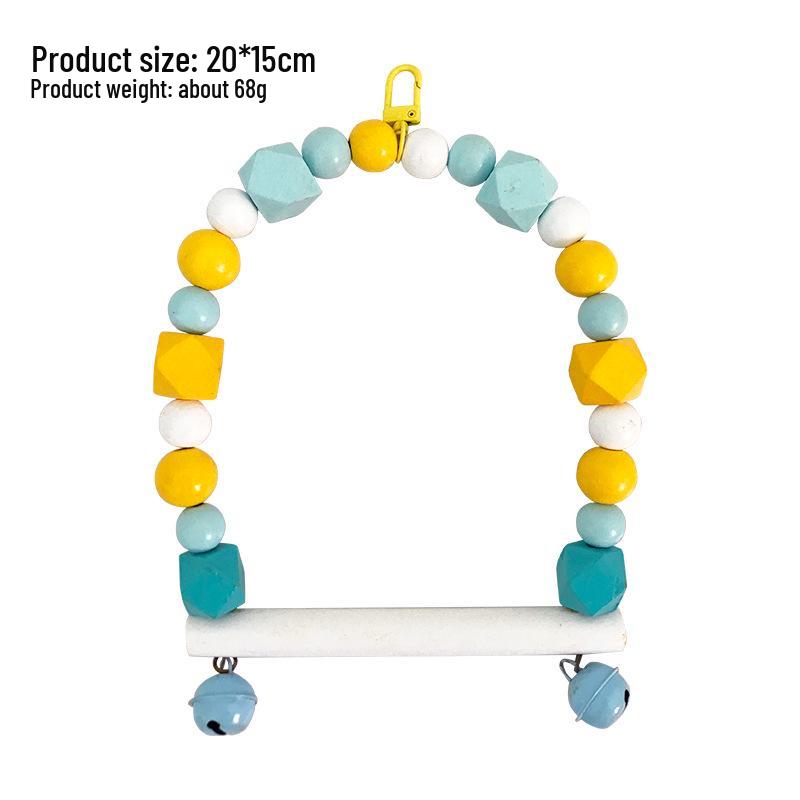 Macaron Rainbow Bird Climbing Pole & Stand Toy for Parrots and Budgies