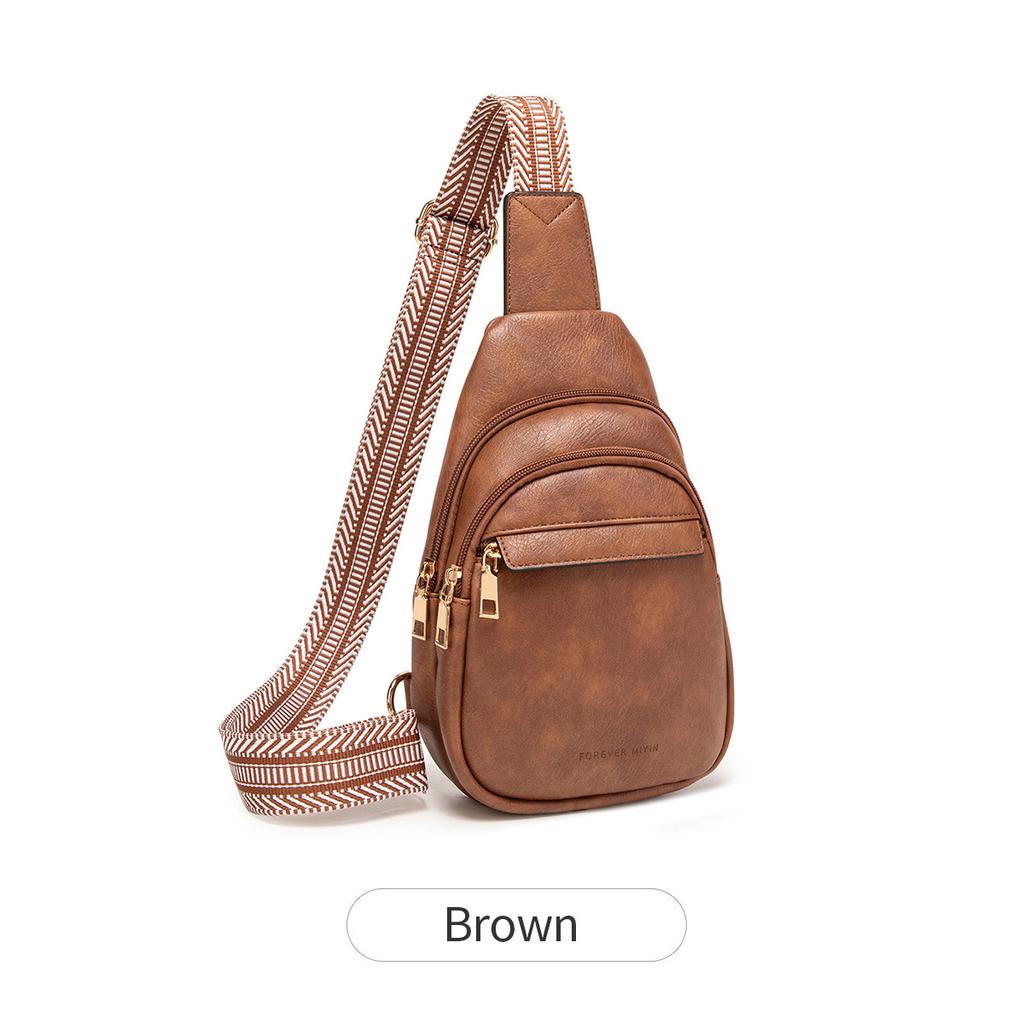 High Quality PU Leather Women Chest Bag Single Shoulder Messenger Bag Large Capacity Designer Backpack Girls Single Shoulder Bag