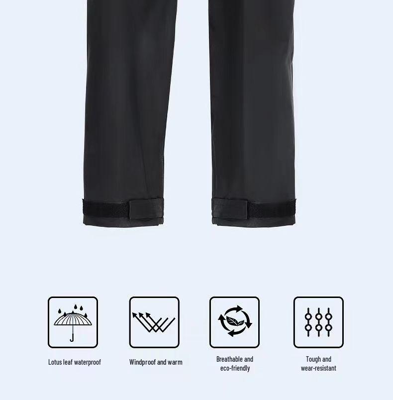 Durable Double-Layer Unisex Waterproof Cycling Rain Pants