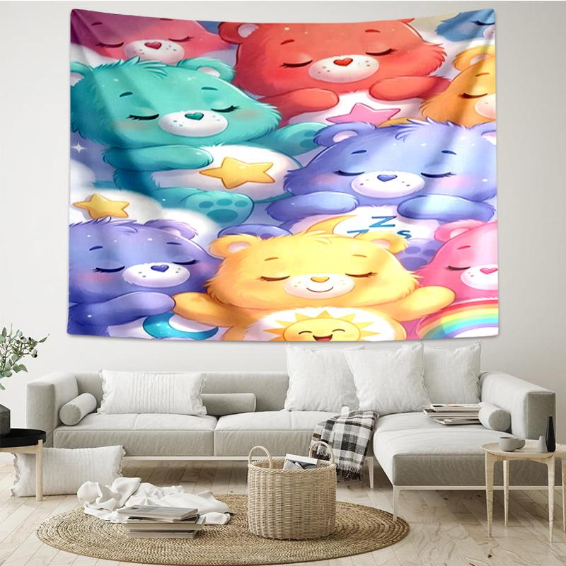 Love Bears Cozy Night Tapestry Hanging for Bedroom,Livingroom, Playroom,Decor Art Room Wall Tapestry Holiday and Birthday Gifts
