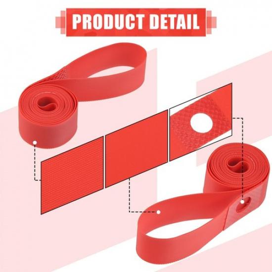 20" Bike Bicycle Wheel Rim Strip Rim Tape Liner Inner Tube Band PVC Red