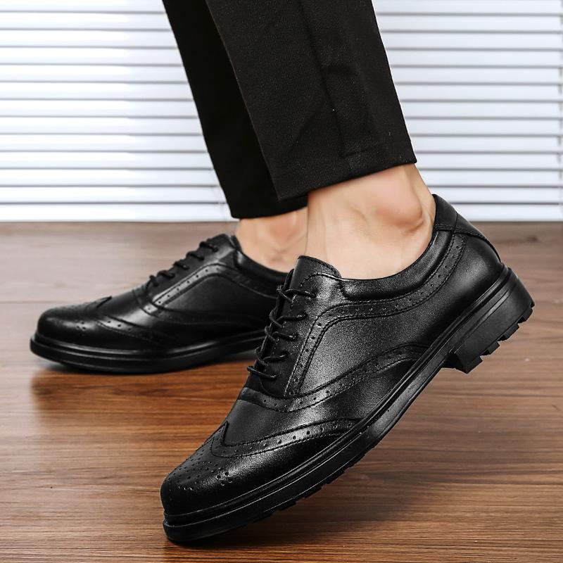 Cheap Leather Shoes Men's Business Dress Shoes Laceup Pointed Toe