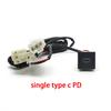 Pro VW Golf 6 Jetta 5 MK5 Scirocco 2006 - 2012 Nabíječka do auta USB PD Rychlé nabíjení QC3.0 Auto Adaptér pro nabíjení telefonu Tlačítko
