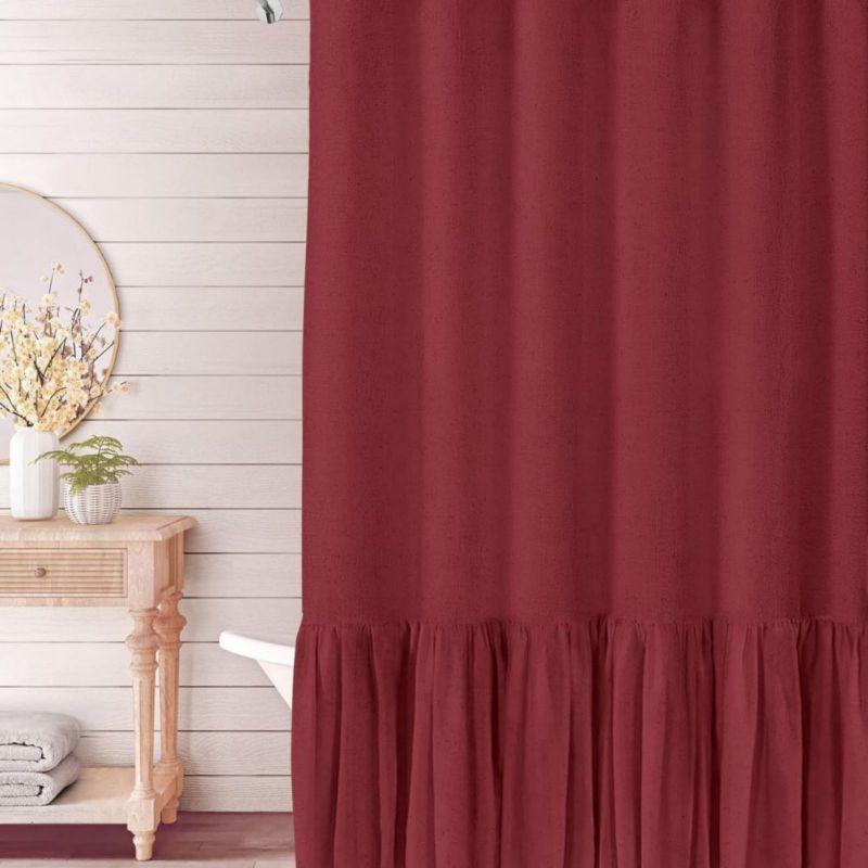 Leinen Verdunklungsvorhänge Duschvorhang mit Haken