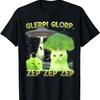Lustiges Alien-Katzen-Meme Glerp Glorp Zep Zep Alberne Katzen Brokkoli T-Shirt für Männer Frauen Kinder
