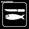 BLKUOPAR Fish Food Seafood Knife And Fork Icon Car Stickers Personality Waterproof Decals Trunk Helmet Motorcycle Accessories