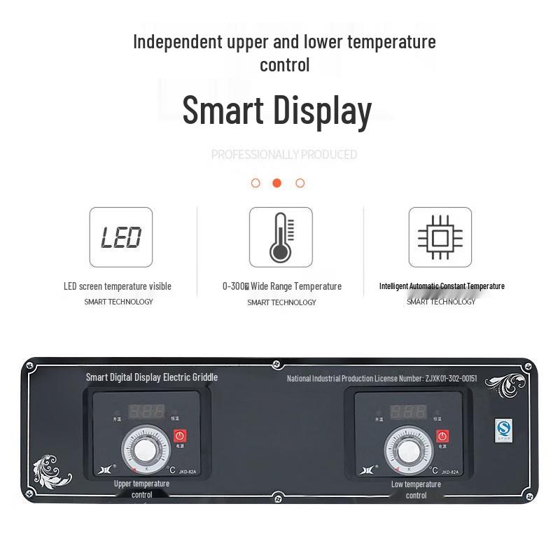 Yunduo Commercial Double-Sided Electric Griddle with Automatic Temperature Control