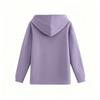Top con capucha de manga corta para mujer, casual y a la moda, de color sólido y con mangas largas