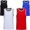 Camiseta Regata Esportiva Masculina Gola Redonda Sem Mangas Treino de Time de Futebol Basquete Roupa de Treino