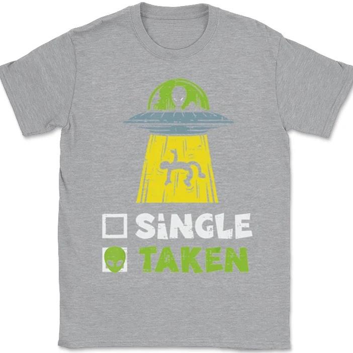 Novelty Unisex Unisex Alien Ufo Single Taken Graphic Gifts T Shirt Streetwear Oversized Tee Summer Casual Vintage Cotton Loose Top