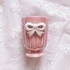 Girl Wind Ceramics White Bow Bathroom Five-piece Suit Toiletries Bathroom Kit Accessories Mouthwash Cup Lotion Bottle Soap Dish