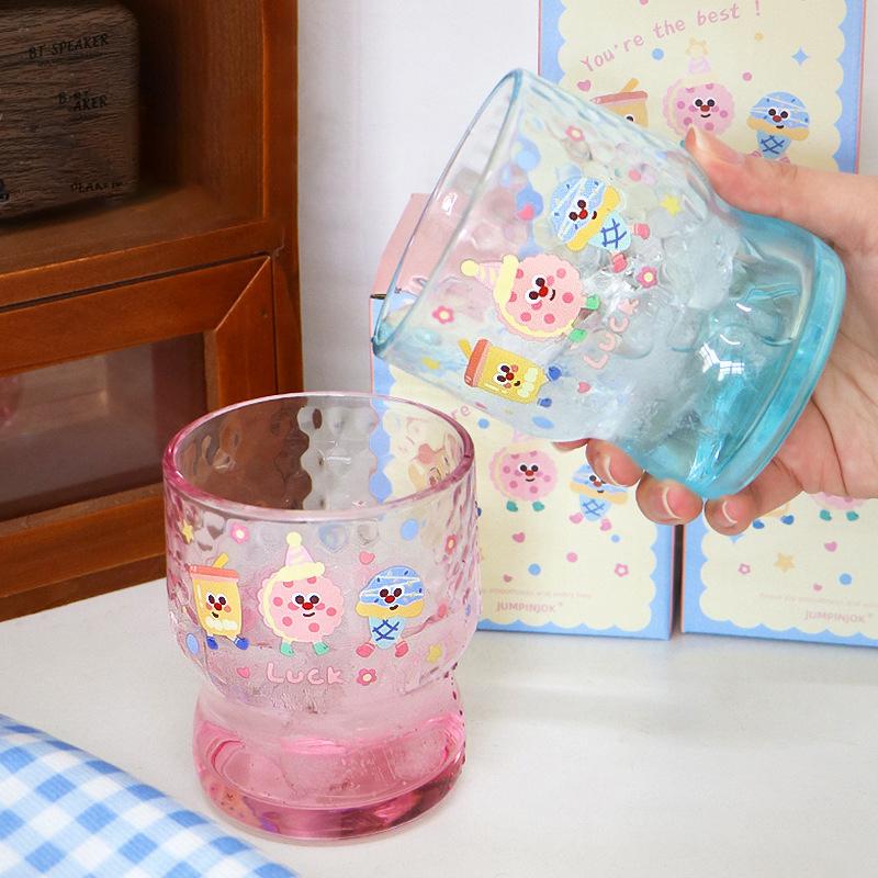 Cartoon Glass Angel Cute Home Cartoon Surrounding Juice Cup Drinking Water Couple Glass Gift