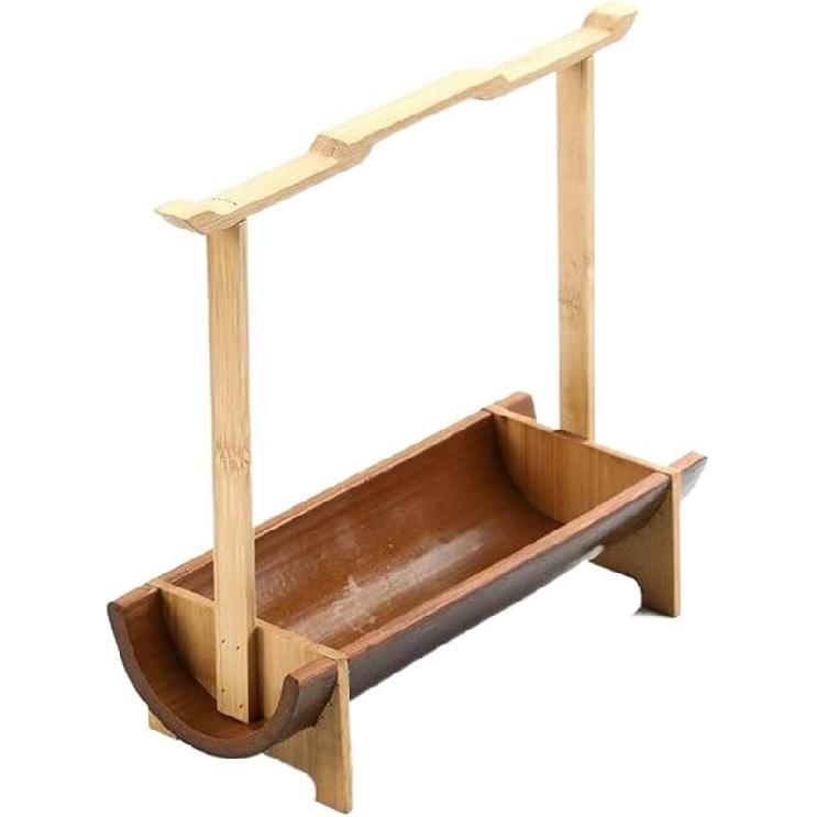 FARZI Portable Bamboo Cabas Gift Box Bamboo Portable Snack Basket Desktop Tea Box Dried Fruit Tray Storage Fruit Snack Basket