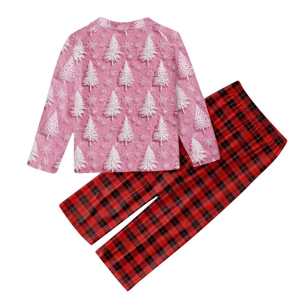 Christmas Prints Family Matching Long Sleeve Tops+Pants Set Family Matching Sets