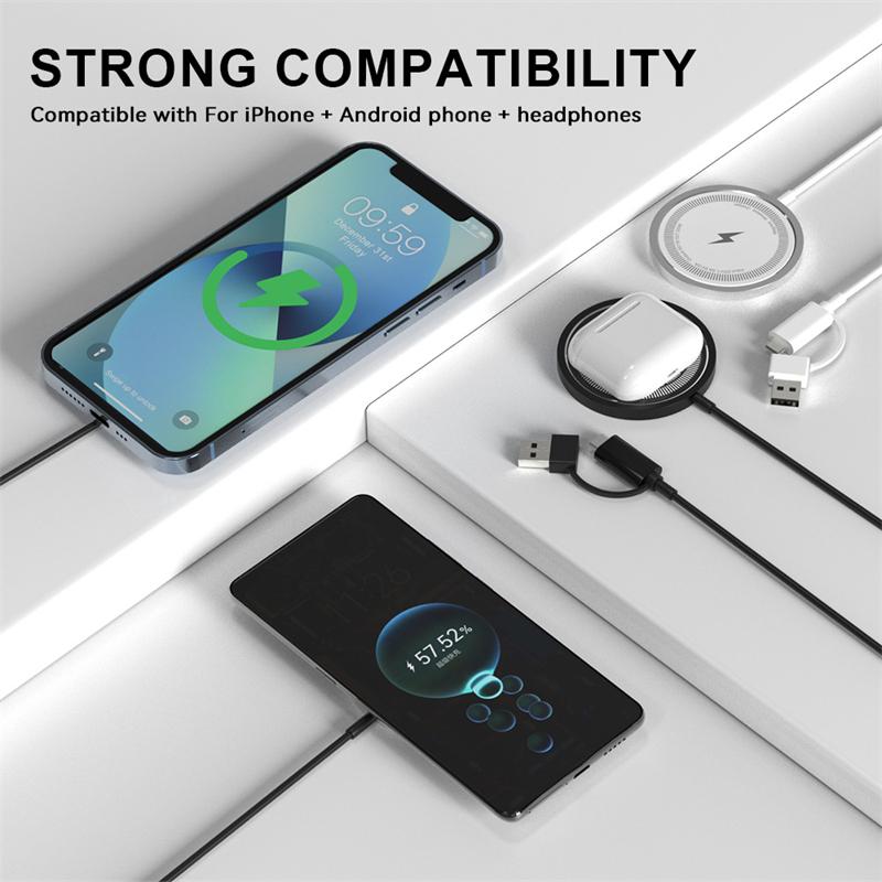 30W PD Magnetic Wireless Charging USB Tpye-C Charger For iPhone 15 14 Pro Max Samsung S24 S23 Ultra Xiaomi 14 Fast Charge Cable