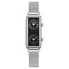 Kreative Dual-Zeitzonen-Uhr Damen Nische Retro Rechteckig Damen High-End Dual-Uhrwerk Quarz-Uhr
