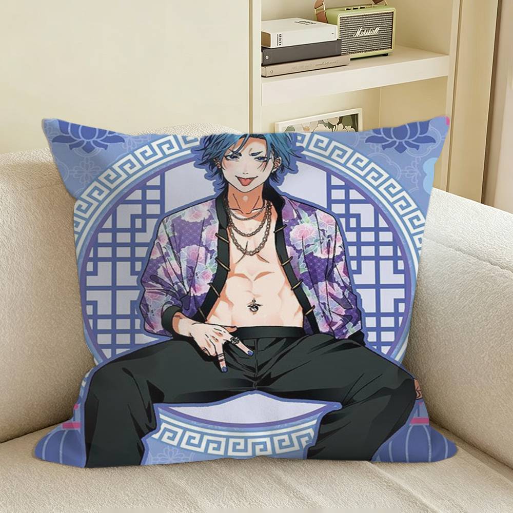 YURI BL Anime YYarichin BClub Square Sofa Pillow Cover Solid Color Living Room Home Decor Cushion Case