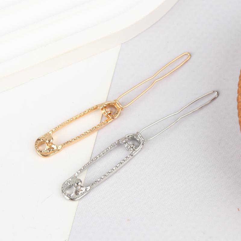 2Pcs Punk Personalized Punk Minimalist Girl Hairpin Hair Accessories Snap-On Side Clips Bangs Clips
