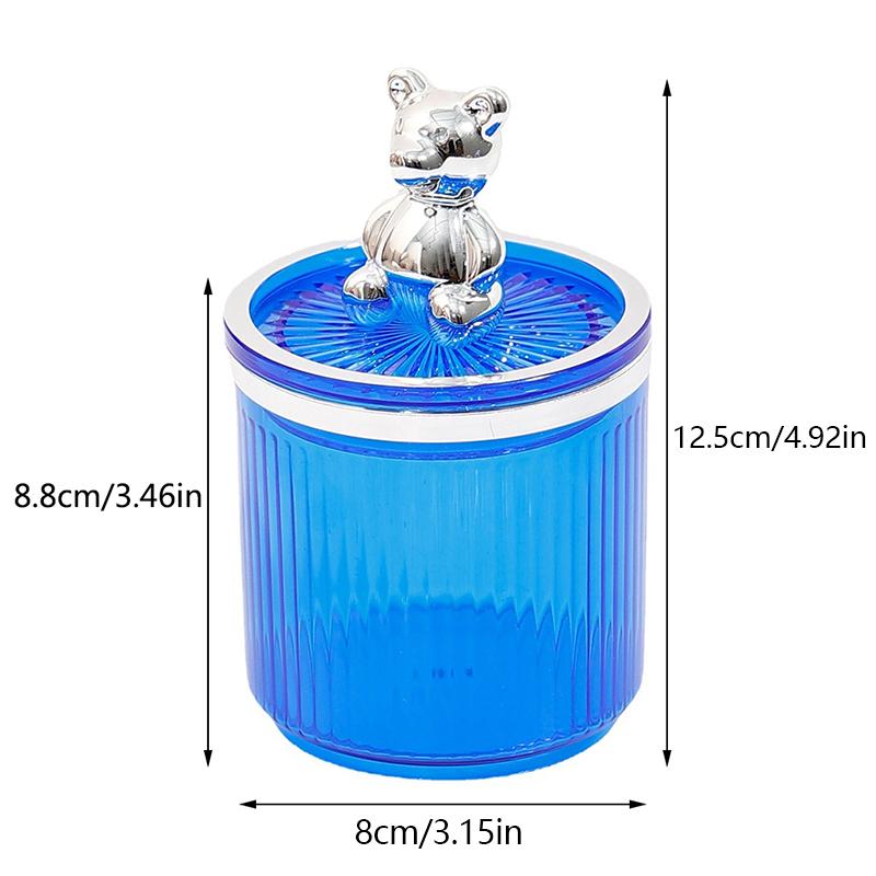 Niedlicher Bär Wattepadhalter Wattestäbchenhalter Wattestäbchenhalter Aufbewahrungsbox Kosmetik Schmuck Badezimmer Make-up Behälter Lippenstift Organizer Box