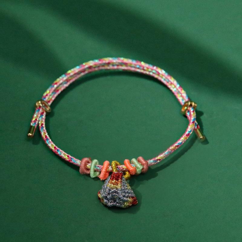 Colorful Rope Handmade Woven Zongzi Festival Bracelet New Ethnic Red Rope Adult Children's Hand Rope