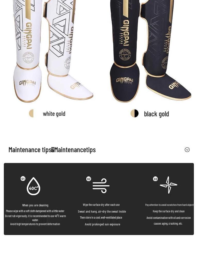 Adult & Child Martial Arts Shin & Foot Guards with Ankle Protection - Ideal for Boxing, Sanda, & Muay Thai Training