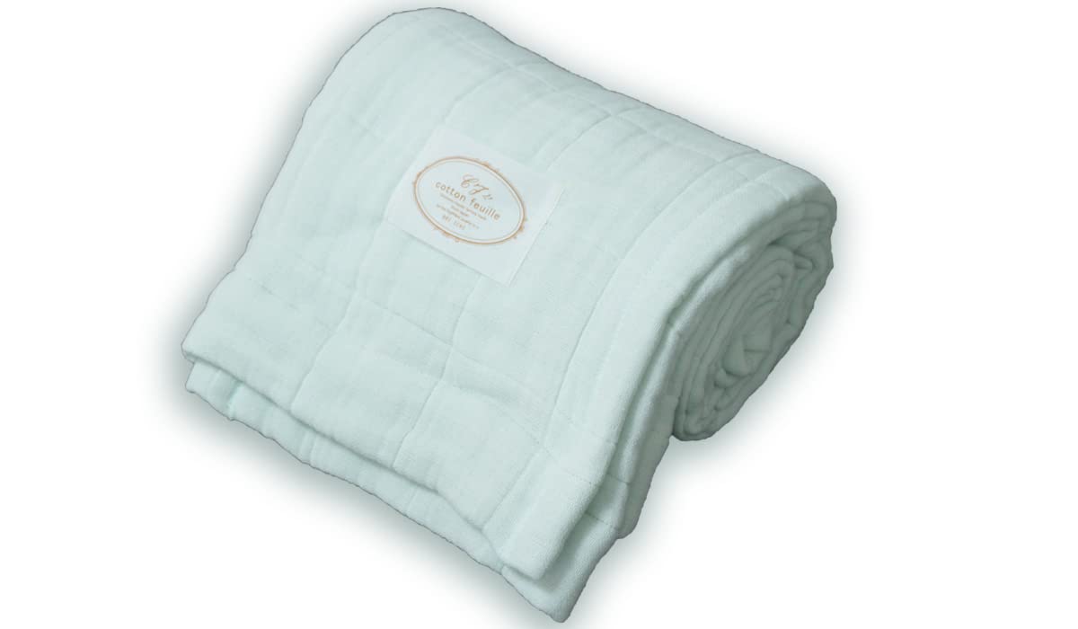 

Хлопковая марля Feuille Мягкая и объемная марля для Сделано в Японии с качеством, которого вы ожидаете от мастера [9-слойное одеяло] комфорт круглый год. ткач.