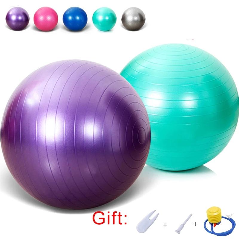 55cm Impact Resistant Athletic Yoga Ball with Pump Pilates Fitness Gym Balance Stability Swiss Ball Exercise Exercise Massage Ball
