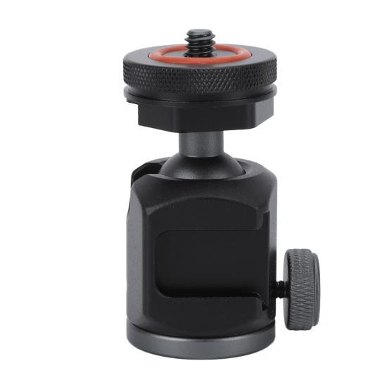 

Шаровая головка штатива с вращением на 360 градусов, алюминиевый сплав, крепление 1/4 дюйма, горячий башмак и адаптер холодного башмака для камеры