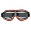 Vintage Pilot Motorcycle Goggles UV400 Windproof Scratch Resistant PC Lens with Leather Trim for Open Face Helmet