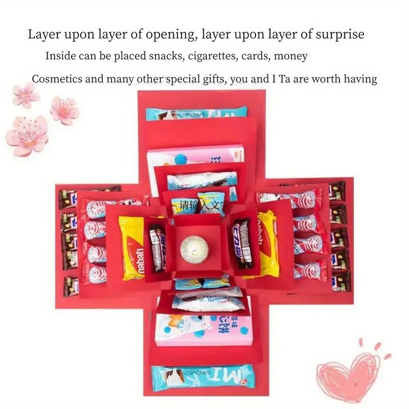 1Pc DIY Surprise Gift Box for Birthdays, Valentine's & Weddings - Perfect for Proposals & Party Favors, Includes Lid