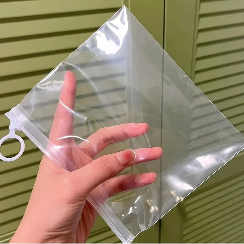 10 Stück-durchscheinende Aufbewahrungsbeutel-tägliche Notwendigkeiten für Schreibwaren, Kosmetik, Reisen und mehr Strapazierfähige wasserdichte Reißverschlusstaschen