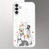 Cute cartoon animal silver plated glass phone case suitable for Samsung Galaxy S26 S25 S24 S22 S21 S20 FE/Ultra/Plus anti drop