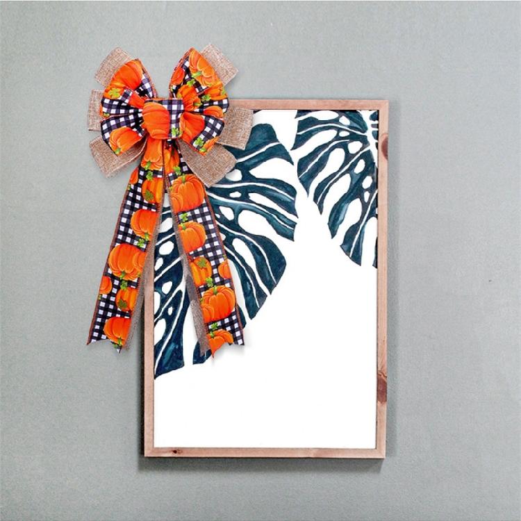 Thanksgiving Celebration Ribbon Bowknot Decorations Party Hangings Ornament