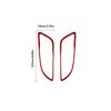 For Mercedes Benz CLA GLA Red Carbon Fiber Interior Rear Door Handle Cover Trim
