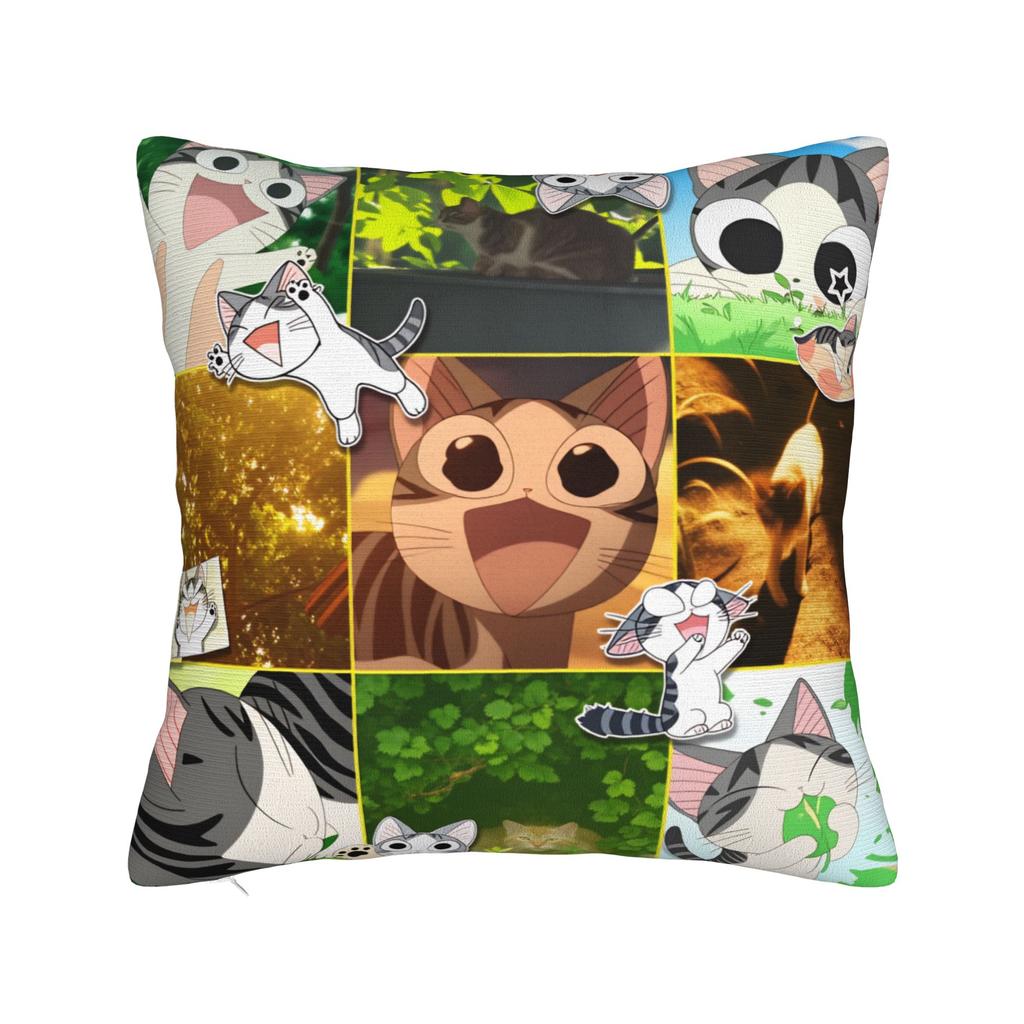 C-Chis S-Sweet H-Home Cat Pillow Cover Comfy Cushion Cover Morden Pillow Case For Sofa Couch Bed Living Room