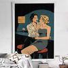 Cartoon Lesbian Kiss Girl Woman Hippie Wall Hanging Tapestries Bohemian Wall Tapestries Mandala INS Home Decor
