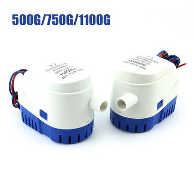 12V Automatic Marine Water Pump Small Bilge Pump 24V Yacht Drainage Fast Boat DC Submersible Pump Bilge 750GPH 1100GPH